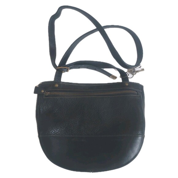 FOSSIL BLACK Leather Crossbody Adjustable Strap Messenger Bag Purse 75082 - Picture 6 of 9